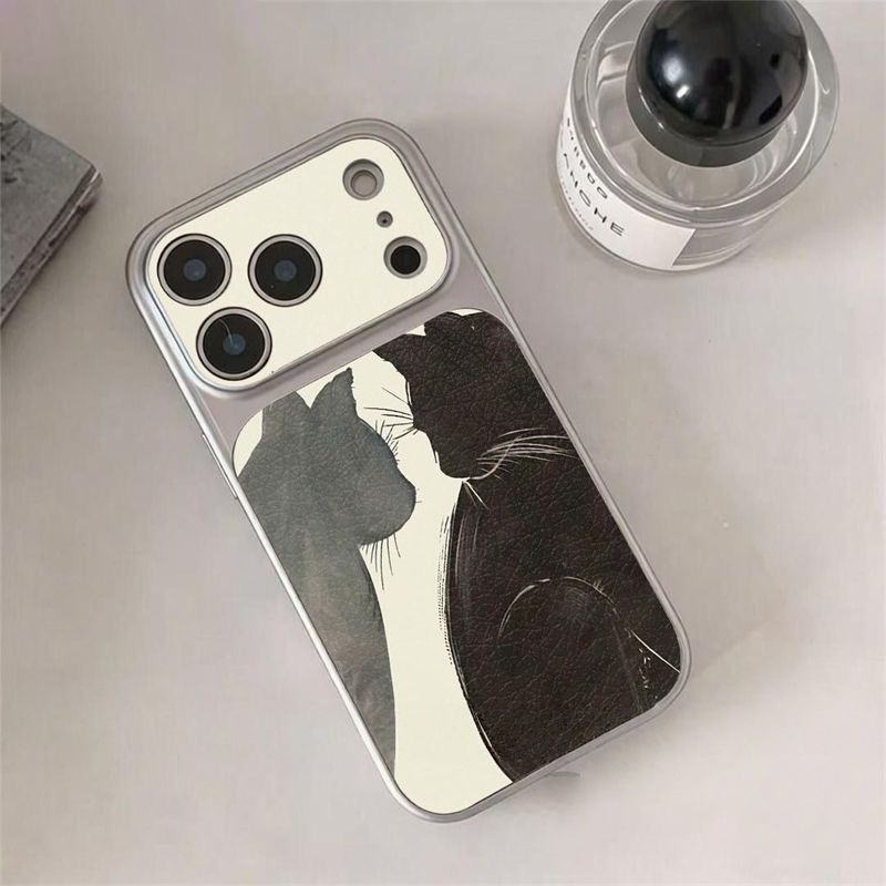 Graffiti Cat Cat Back View Chống Rơi Thích Hợp Cho iPhone 17 11 Pro 12 ProMax 13 Plus 14 Pro 15 ProM