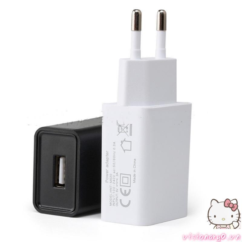 European Charger Adapter 5V 2A Charging Head for Smartphones Devices AC100-240V