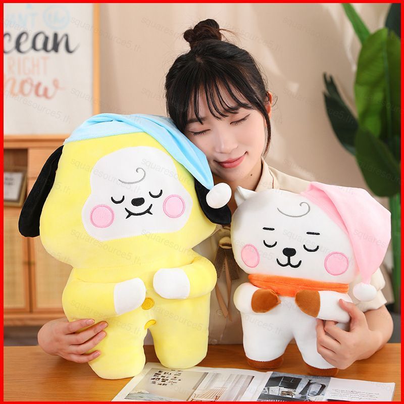SQ5 BTS BT21 Cooky Jungkook Mang J-Hope Chimmy Jimin Sleepy Series Sang Trọng Búp Bê Pyjama Gối Sang