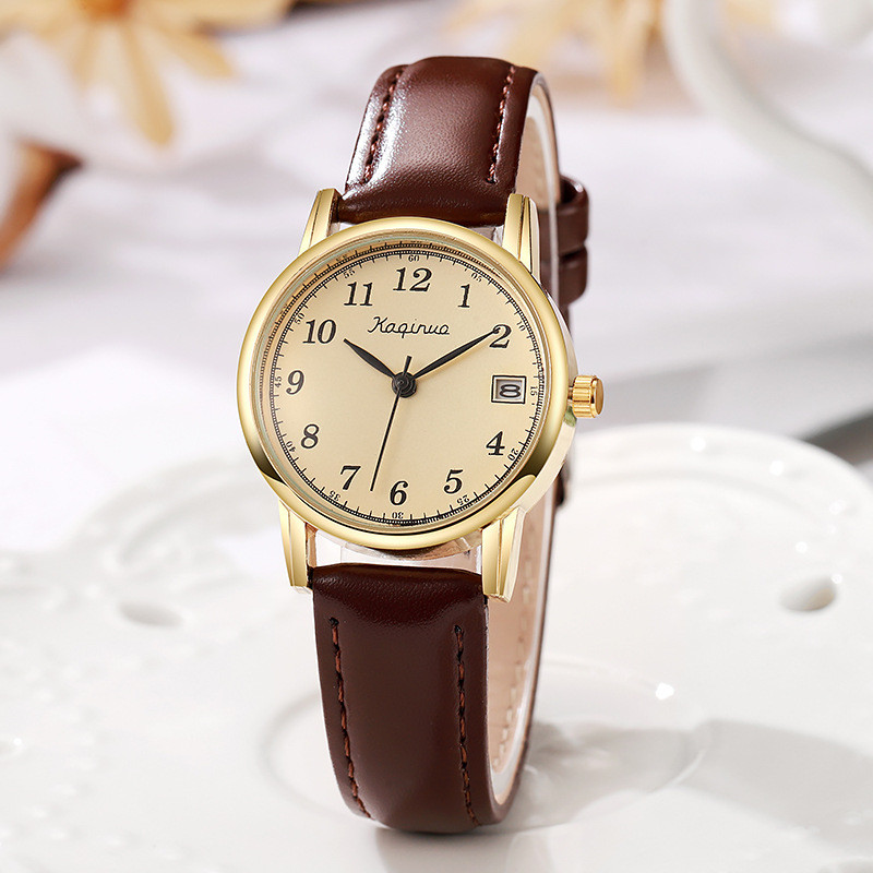 Đồng hồ nữ Bề mặt kỹ thuật số nữ Đơn giản với lịch Sinh viên Cao tuổi Đồng hồ thạch anh Dây đeo đồng hồ thạch anh 3.10 B