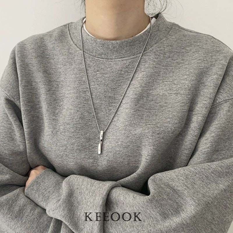 Keeook Vòng Cổ Dài Nam từ Thép Titan Xoắn Ốc, Phong Cách Hong Kong và Hip Hop