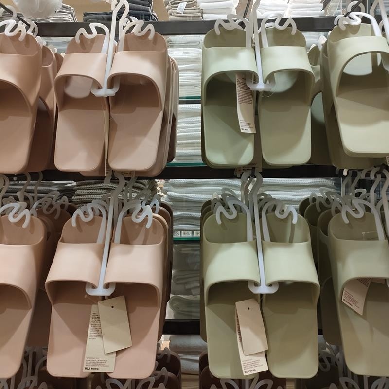 MUJI MUJI Bất kể Chân Trái Phải Nhẹ Chống Trơn Trượt Nhựa EVA Phòng Tắm Dép Unisex
