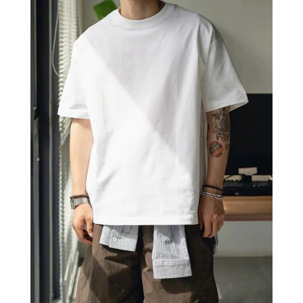 Áo T-shirt basic vải cotton 100% 260gsm trơn nhiều màu