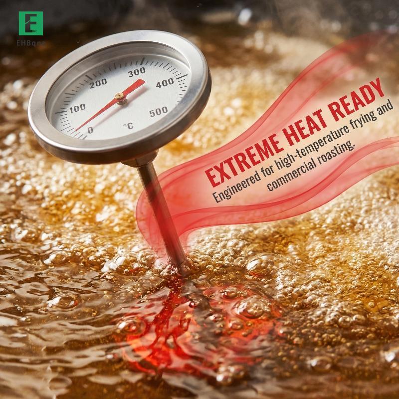 [EHB-t] 1 Nhiệt kế lưỡng kim lò nướng bằng thép không gỉ Nhiệt kế BBQ 0-500°Nhiệt kế lò nướng nhiệt 