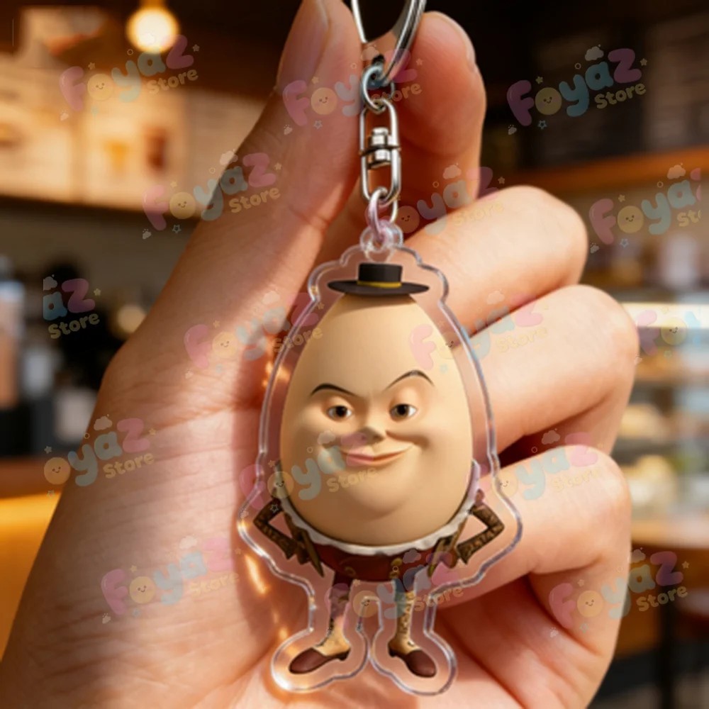 Móc khóa Humpty Dumpty nhân vật quả trứng phim Mèo Đi Hia Puss in Boots Mica Acrylic trang trí balo 