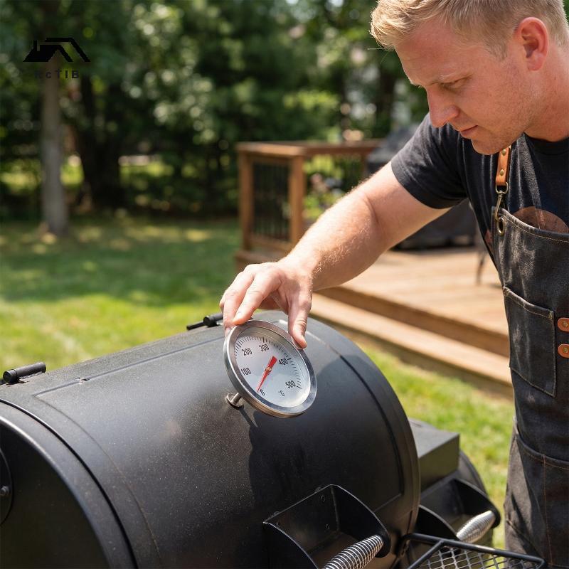 < RcTlB > 1 Nhiệt kế lưỡng kim lò nướng bằng thép không gỉ Nhiệt kế BBQ 0-500°Nhiệt kế lò nướng nhiệ