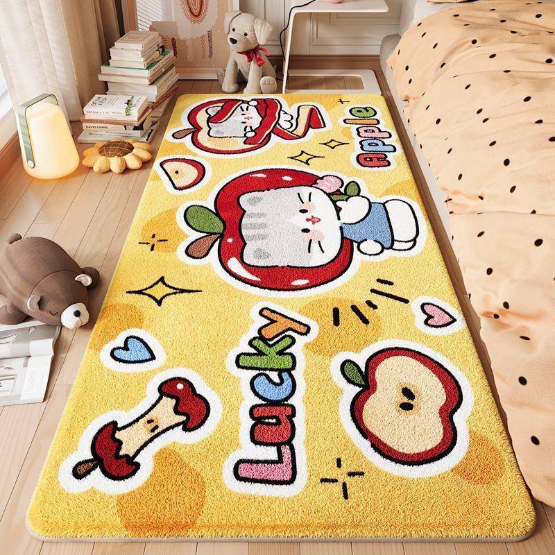 Bedside Carpet Bedroom New Thickened Room Cute Children's Cartoon Living Room Plush Mats Long Floor 