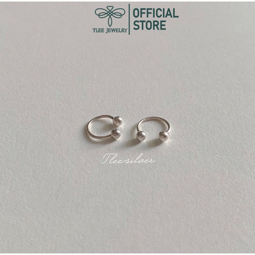 Bông tai bạc hai đầu cong TLEE JEWELLY B0272