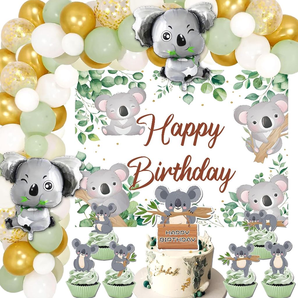 Koala Trang Trí Sinh Nhật Koala Đồ Dùng Tiệc Sinh Nhật Koala Bóng Koala Biểu Ngữ Sinh Nhật Koala Tra