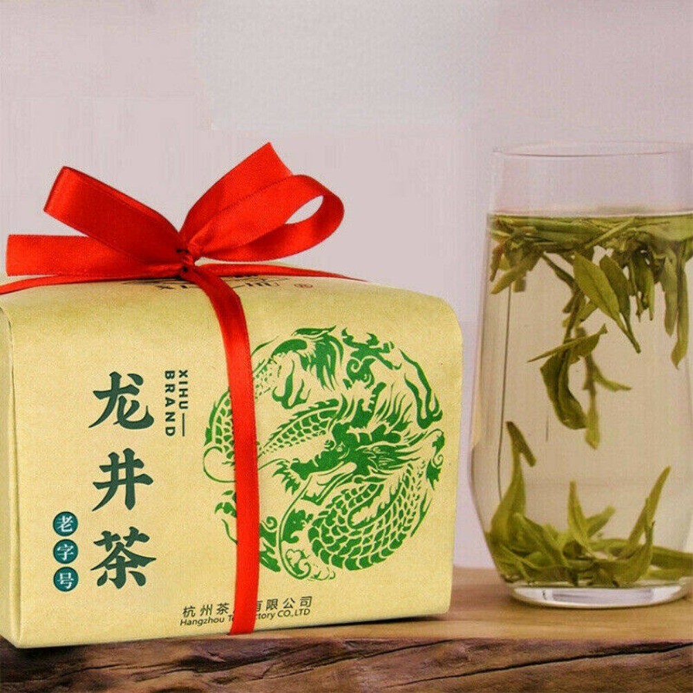 Chinese Dragon Well Tea Long Jing Green Tea 200g Xi Hu Premium Organic Loose Leaf