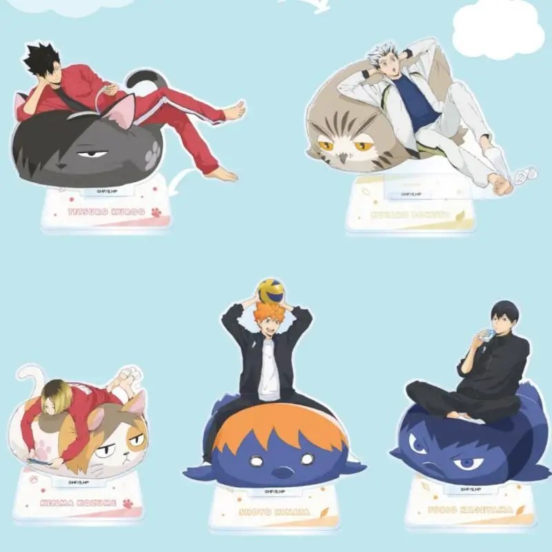 Standee Haikyuu mô hình Anime Vua Bóng Chuyền Hinata Kageyama Kenma Kuroo Bokuto Acrylic trang trí b