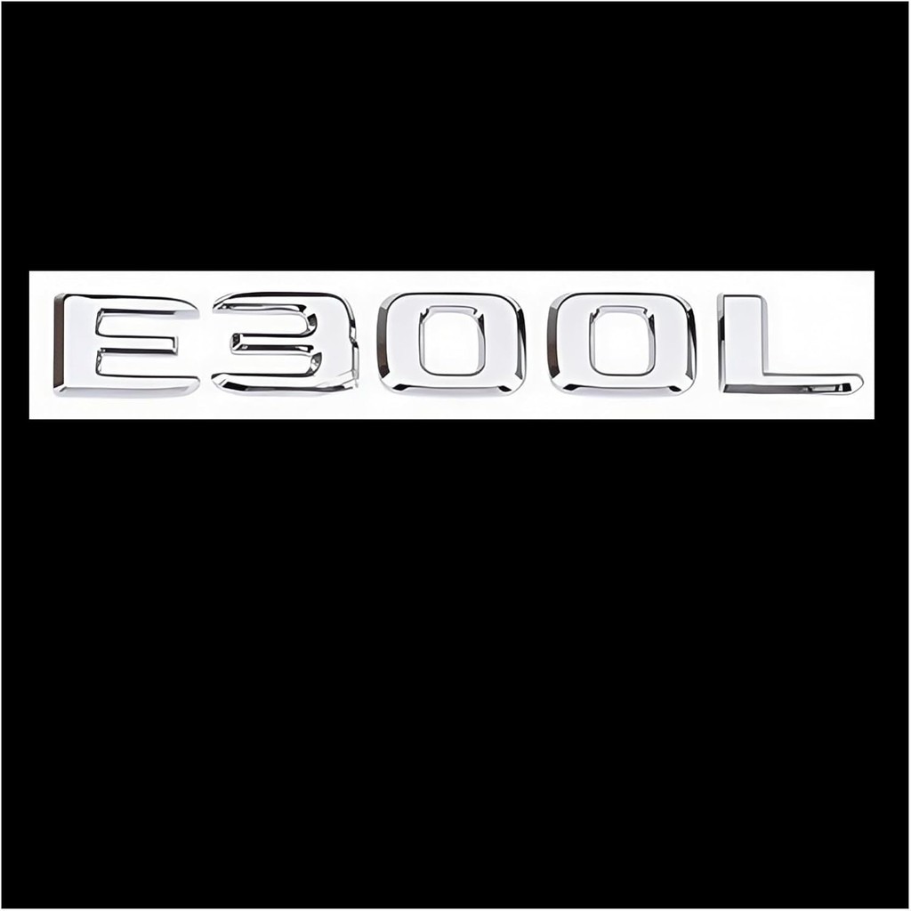 Nhãn dán biểu tượng xe hơi 3D ABS hậu xe hơi E200L E260L E300L E350L (Bạc, E300L)