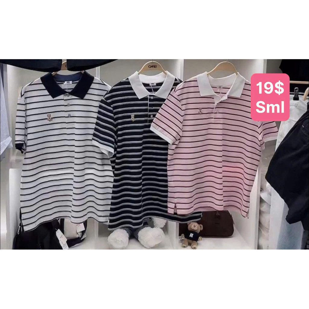 [Chính hãng] [Giá hủy diệt] [Có sẵn] [Rẻ vô địch] Áo Polo sọc Spao Chính Hãng