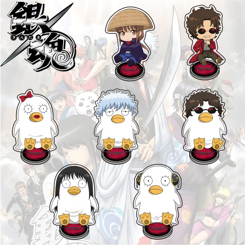 Gintama Latest 10cm Acrylic Standee Elizabeth, Lotus White Demon , Penguin Character Figure, Desk Di