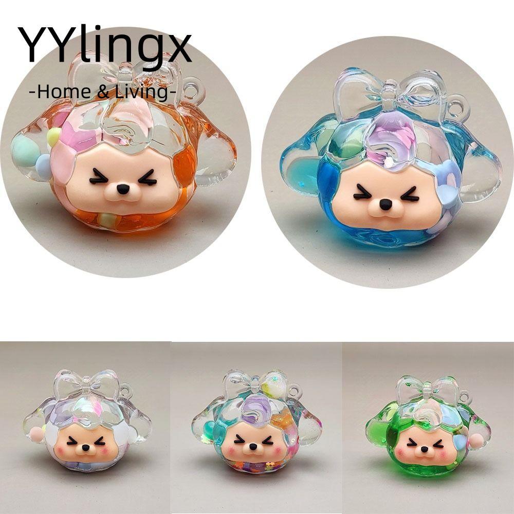 YYLINGX Mini Kiki Puppy Đồ trang trí, Chai cát lún hạt hai màu Kiki để bàn Đồ trang trí KiKi, Trang 