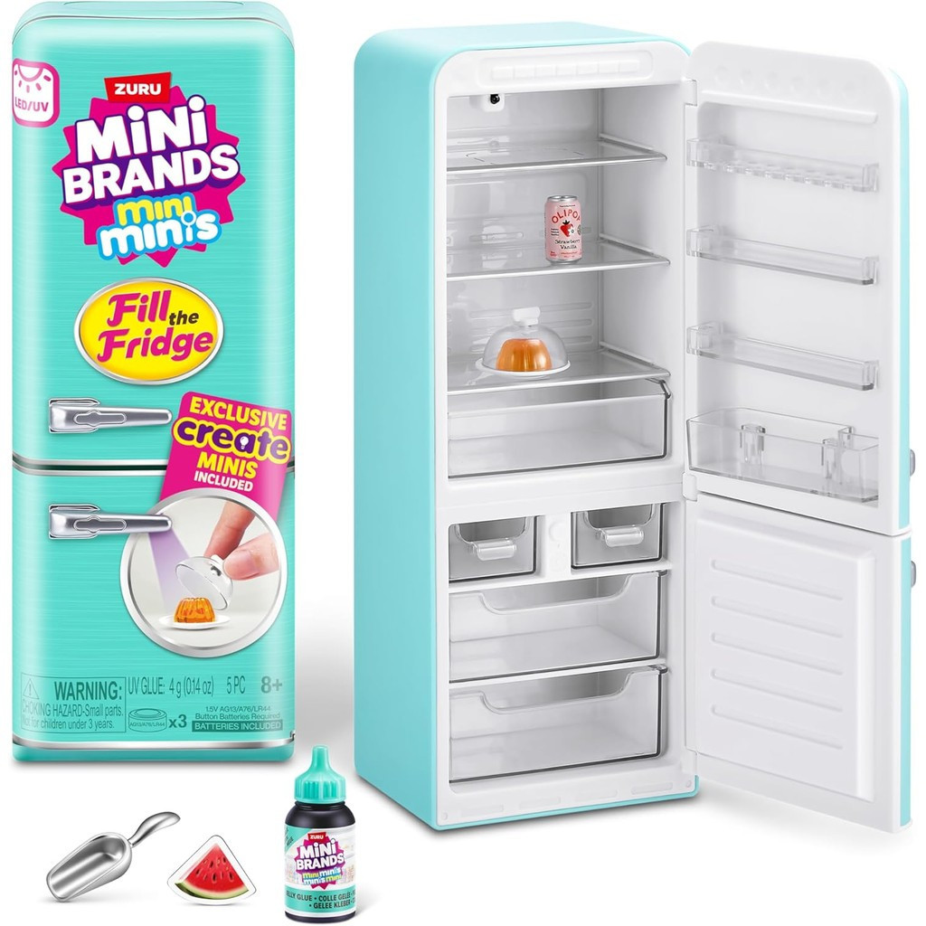 Thương hiệu Mini Fill The Fridge Playset w / UV Light của ZURU, Collectibles, DIY, Resin Play, Công 