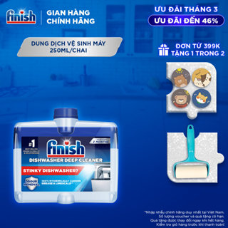 Dung Dịch Tẩy Rửa Máy Rửa Chén Bát Finish Dishwasher Deep Cleaner - chai 250ML