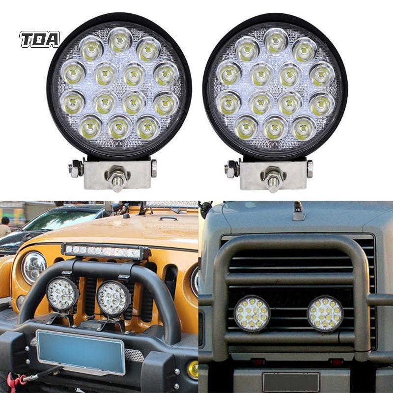 TOA 4 '' 42W Led Flood Round Work Light Offroad Tru Car SUV ATV Driving Lamp VN