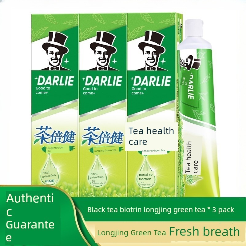Kem Đánh Răng Darlie Darlie Darlie Trà Siêu Trắng Beijian 190g * 3 Que Họ Giá Rẻ Gói Hơi Thở Tươi Lo