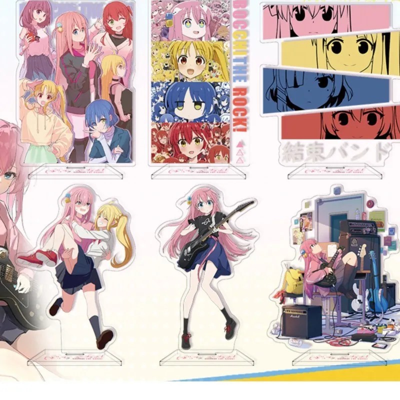 Standee Anime Bocchi The Rock mô hình Mica Acrylic trang trí bàn học Figure Hitori Gotoh Nijika Ryo 