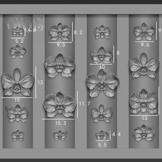 (TFT) 3D Phalaenopsis Hoa Khuôn Làm Móng Tay Silicon DIY Bướm Ngọt Hoa Lan Thiết Kế Móng Tay Mẫu Khắc Móng Tay Nghệ Thuật Khuôn Dụng Cụ MỚI