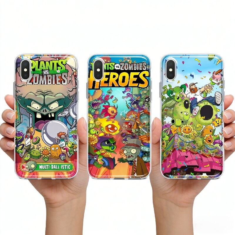Thực vật vs. Ốp Lưng Trò Chơi Zombies PVZ Cho Iphone 17 Pro Max 17 Air 16 16e 15 14 Pro Max 15 16 Pl