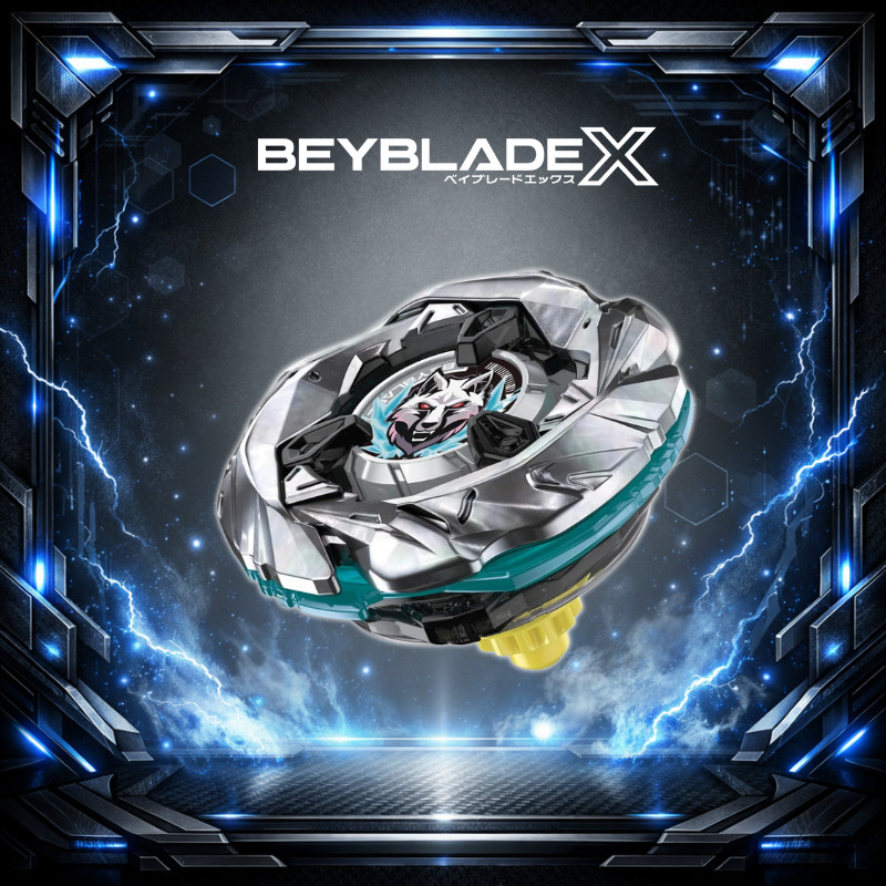 BEYBLADE X UX-08 Starter Silver Wolf 3-80FB | Free-Spin Stamina Type | Winder Launcher Included