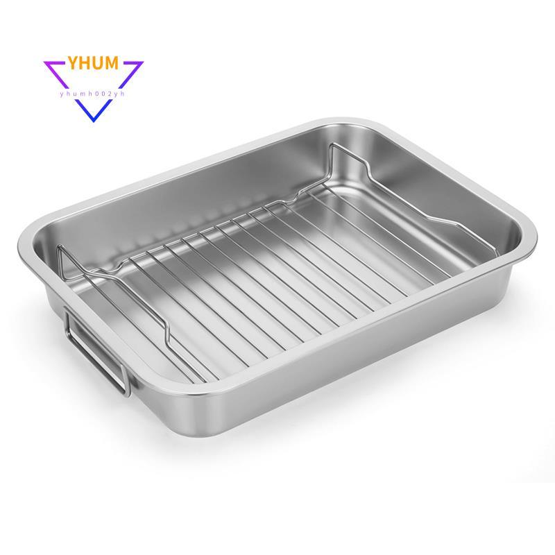 Chảo nướng bằng thép không gỉ cho gà, rau củ, Lasagna