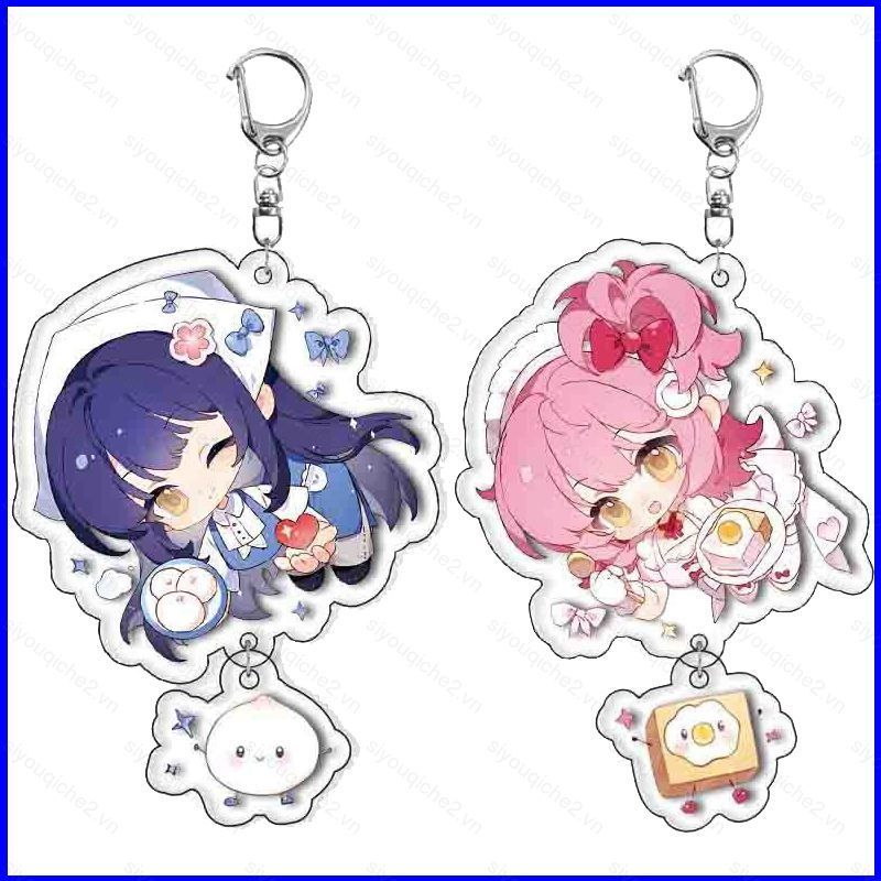 SV Shugo Chara Móc Khóa Acrylic Hinamori Amu Mặt Dây Chuyền Tsukiyomi Ikuto Túi Phụ Kiện Anime Ngoại