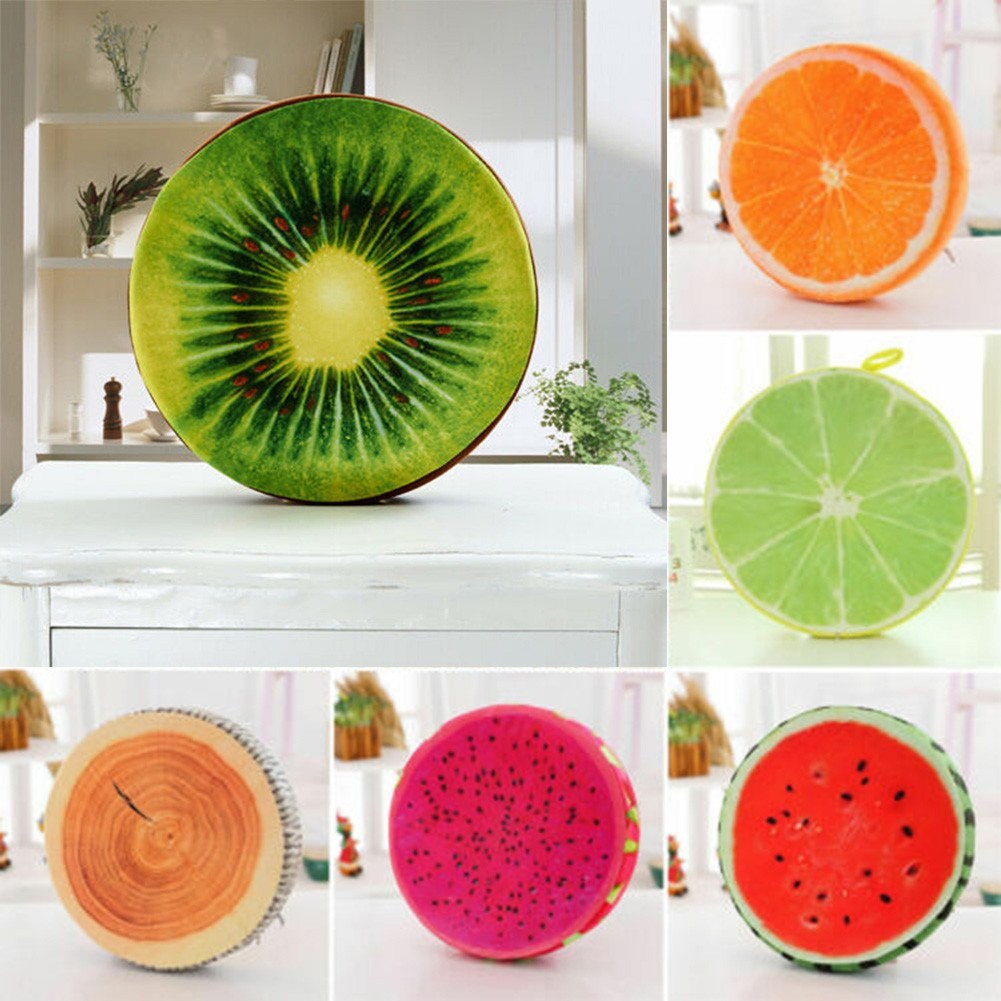 [NISO]Seat Cushion Chair Cover Floor Fruit Shape Round Pillow Chair Seat Decor