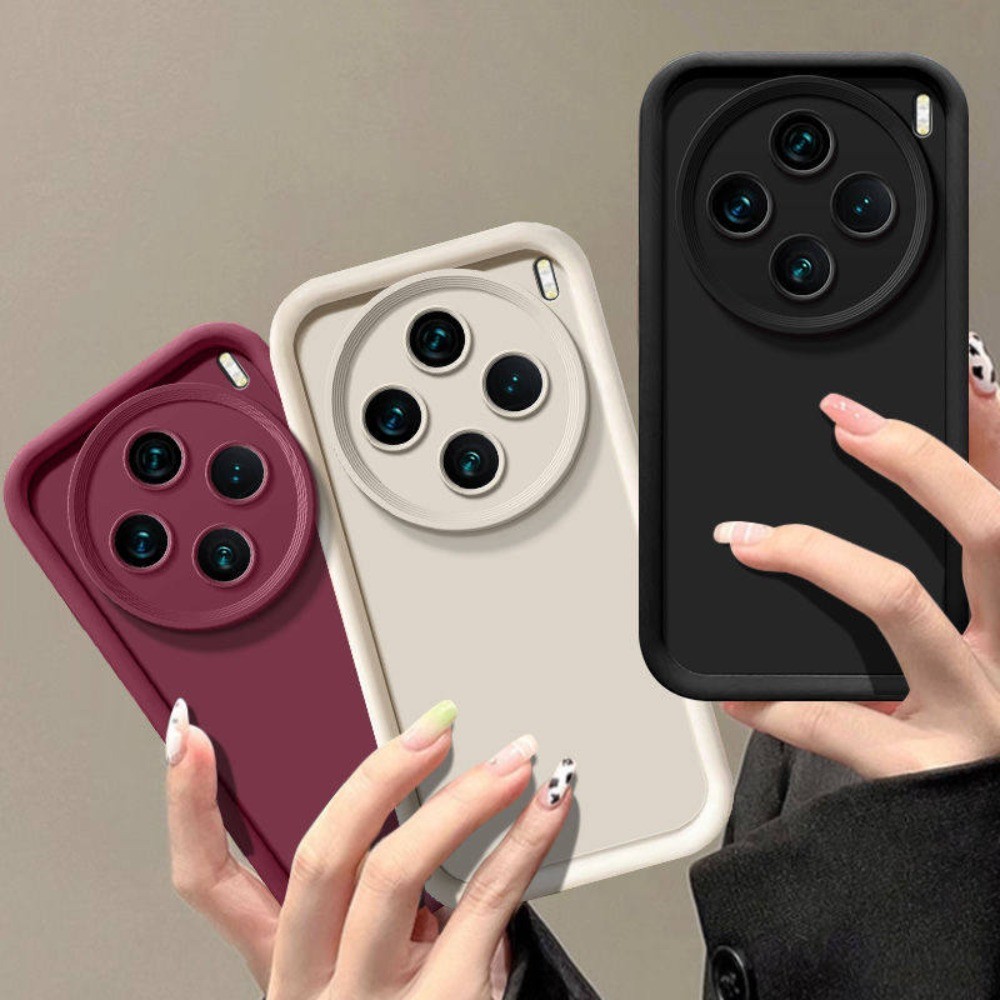 Dành Cho Vivo X100S Ốp lưng vivo x100s Vivo x100s Vỏ Silicon Màu Trơn Chống Sốc ViVo V2359A Ốp Lưng 