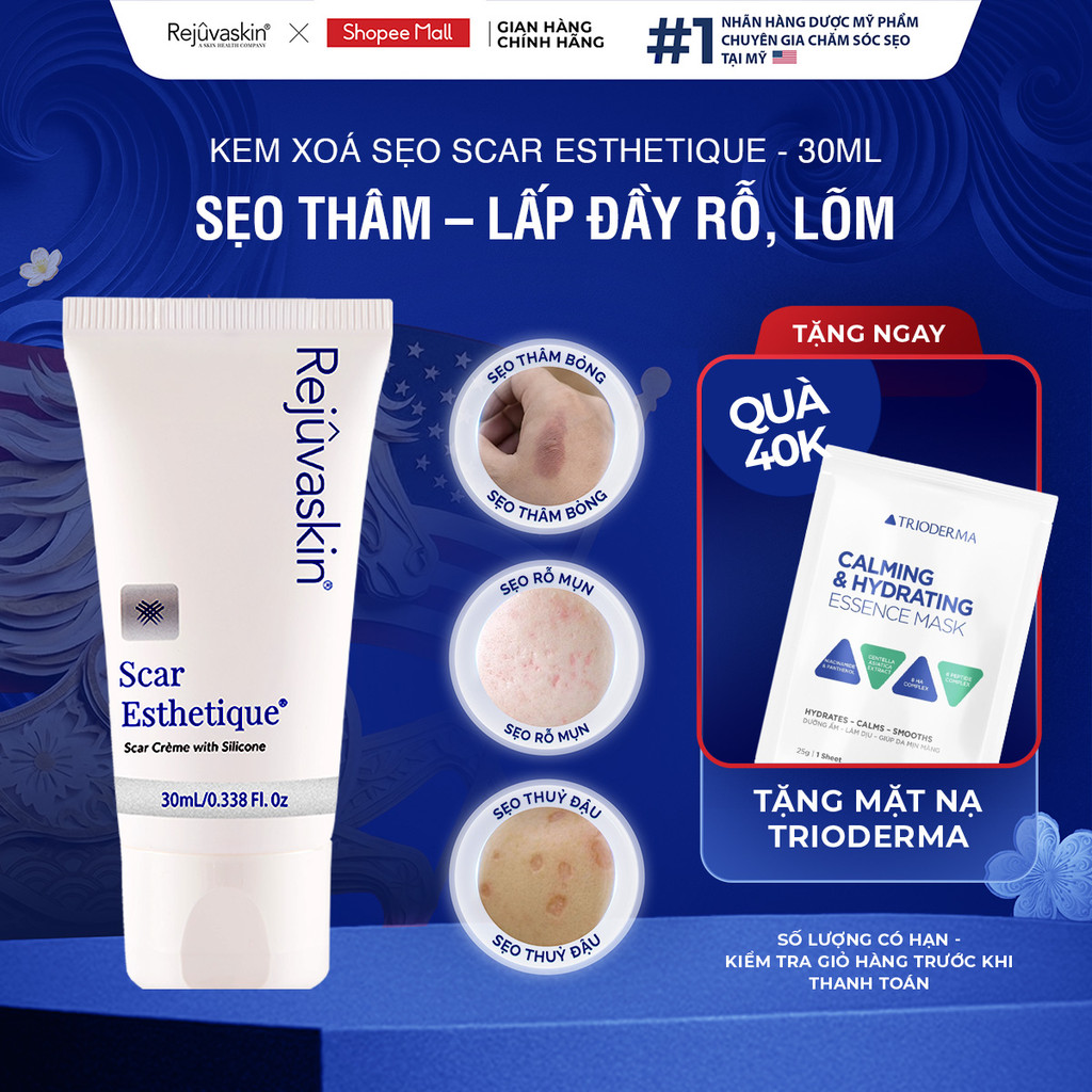 Kem Xóa Sẹo Thâm / Rỗ / Lõm Scar Esthetique Rejuvaskin 30ml