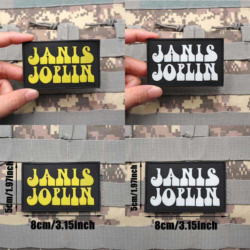 [Tùy chỉnh] AQ JANIS JOPLIN nữ ca sĩ nhạc rock PVC huy chương tinh thần Miếng dán Velcro 3D / Huy hi