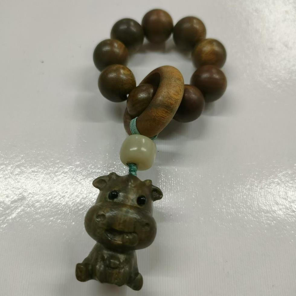 New Product#Twelve Zodiac Phone Chain Green Sandalwood Birth Year Bag Pendant Cute Zodiac Male and F