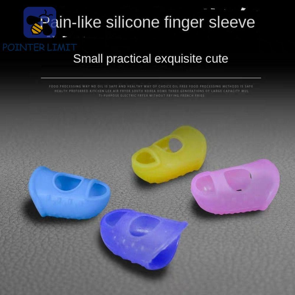 POINTER LIMIT 10 Miếng Bảo Vệ Đầu Ngón Tay Guitar, Cao Su Chống Trơn Trượt Thimble Silicone Ngón Tay