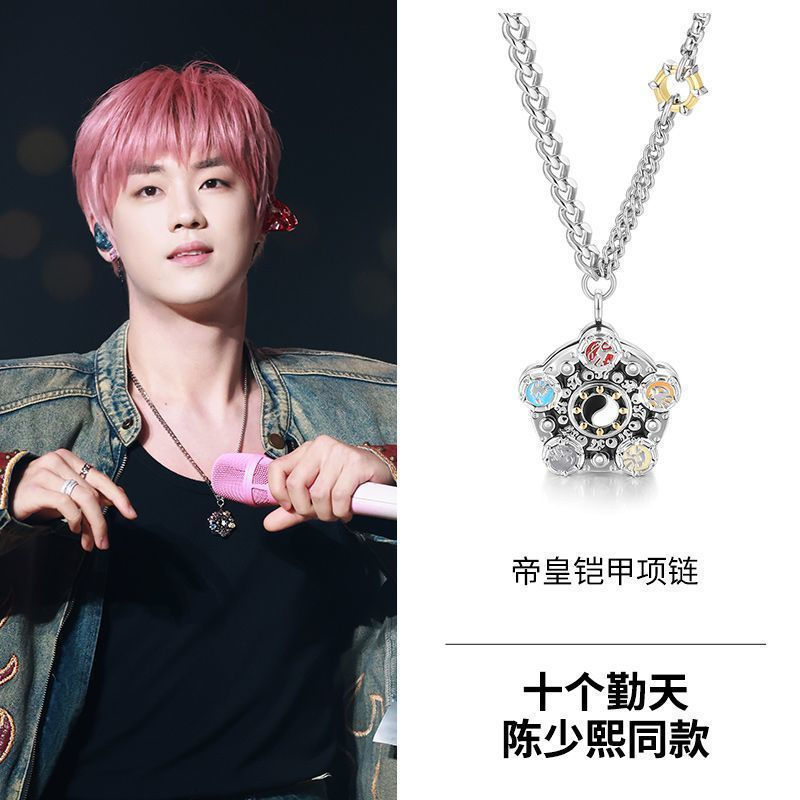 New Product#New Armor Warrior Summoner Emperor Five Elements Rotatable Pendant Necklace Men's Neck C