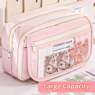Túi Đựng Bút Chì Dễ Thương Dung Tích Lớn Trong Suốt Hộp Đựng Bút Kawaii Hộp Đựng Bút Cho Học Sinh Quà Tặng Túi Đựng Mỹ Phẩm Để Bảo Quản Trở Lại Trường Văn Phòng Phẩm