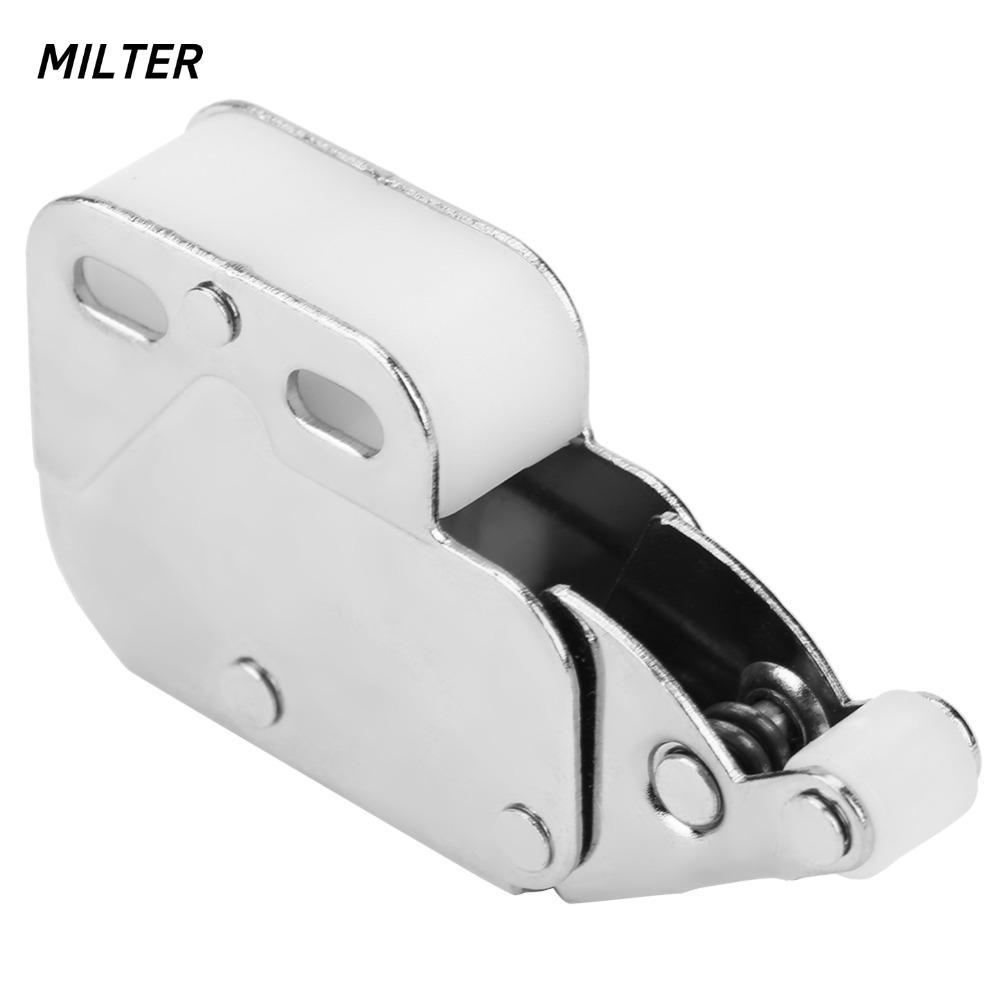 MILTER 4 Chiếc Tủ Cửa Bắt, Cảm Ứng Phát Hành Đẩy Để Mở / Bấm Mở Cửa Tủ Chốt, Đầu Mini Tự Khóa Lò Xo 