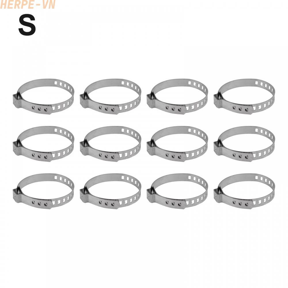 [HERPEVN]Heavy Duty Stainless Steel Drive Shaft Axle Joint Clip for Car CV Boot 12pcs Set[Ready stoc