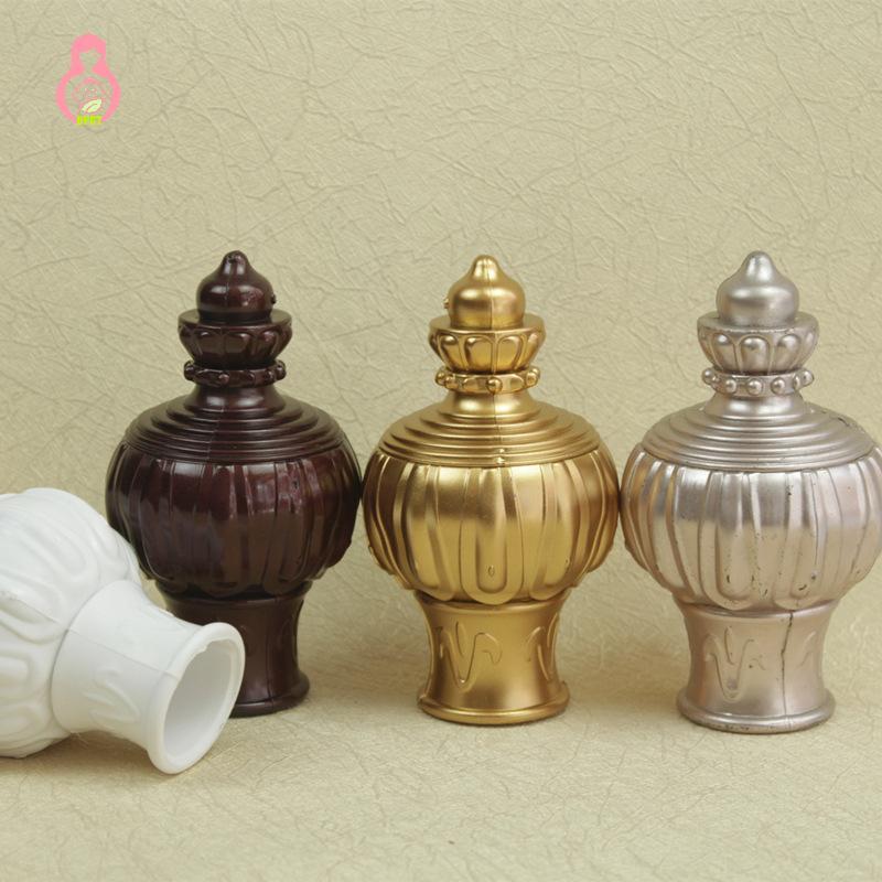 [DPGT] 2 Chiếc Thanh Rèm Đầu Trang Trí Thanh La Mã Niêm Phong Thanh Rèm Cắm Trang Trí Đầu Thanh La M