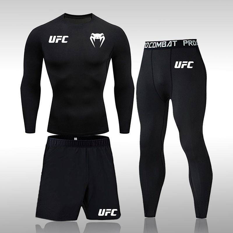 UFC Fitness Training Running Gym Clothes Fitness Quick-Drying Clothes Tight Training Oruo Style Spor