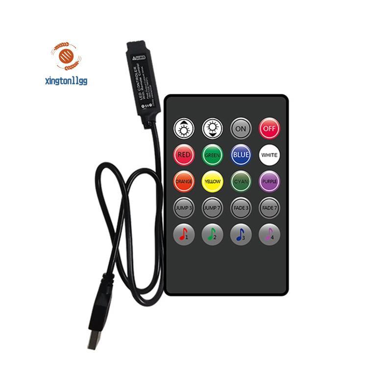Điều khiển âm nhạc RGB 5V Điều khiển USB 20 phím Điều khiển RGB cho dải đèn LED RGB