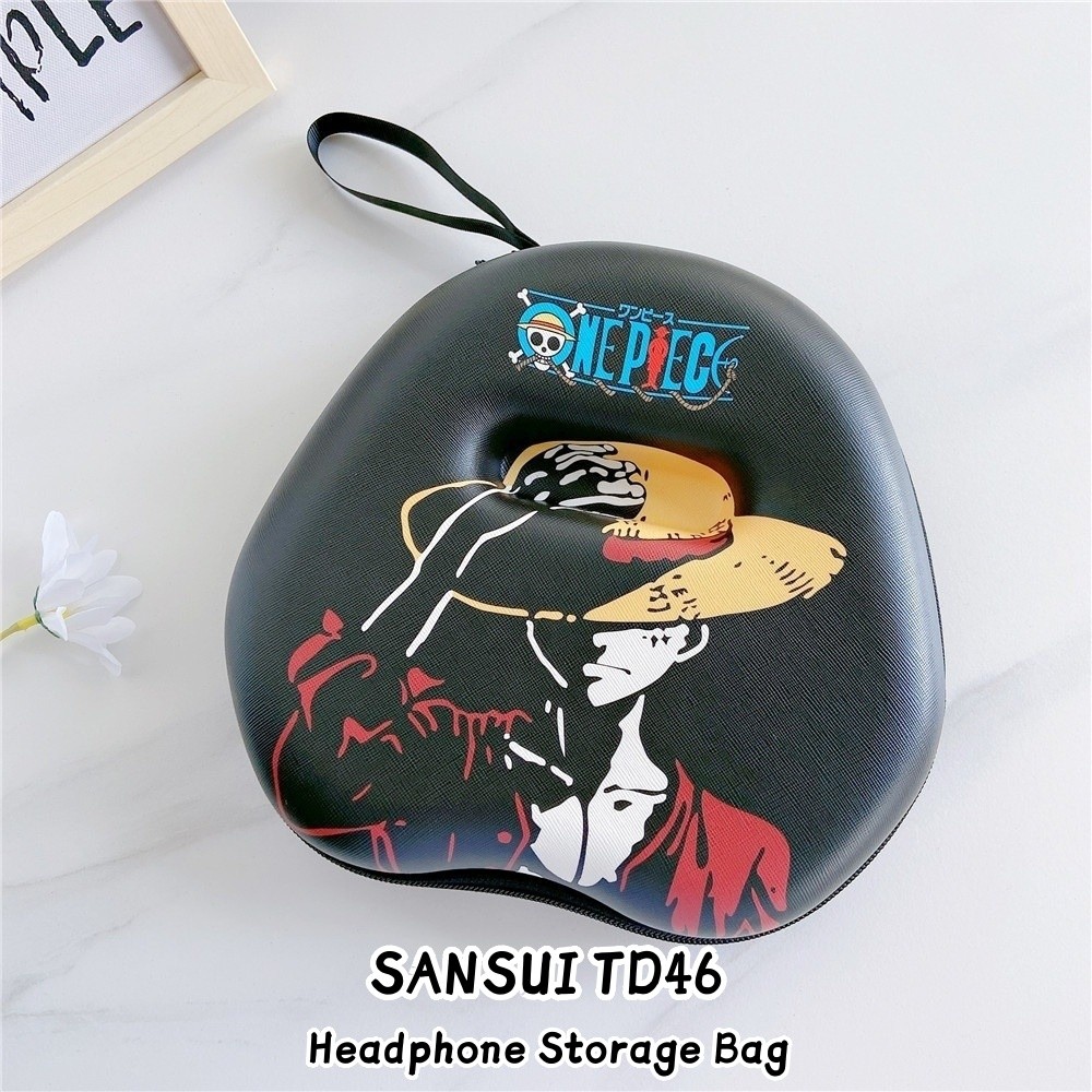 [Sẵn sàng] Dành cho Hộp đựng tai nghe SANSUI TD46 Vintage Tai nghe hoạt hình dễ thương Tai nghe nhét