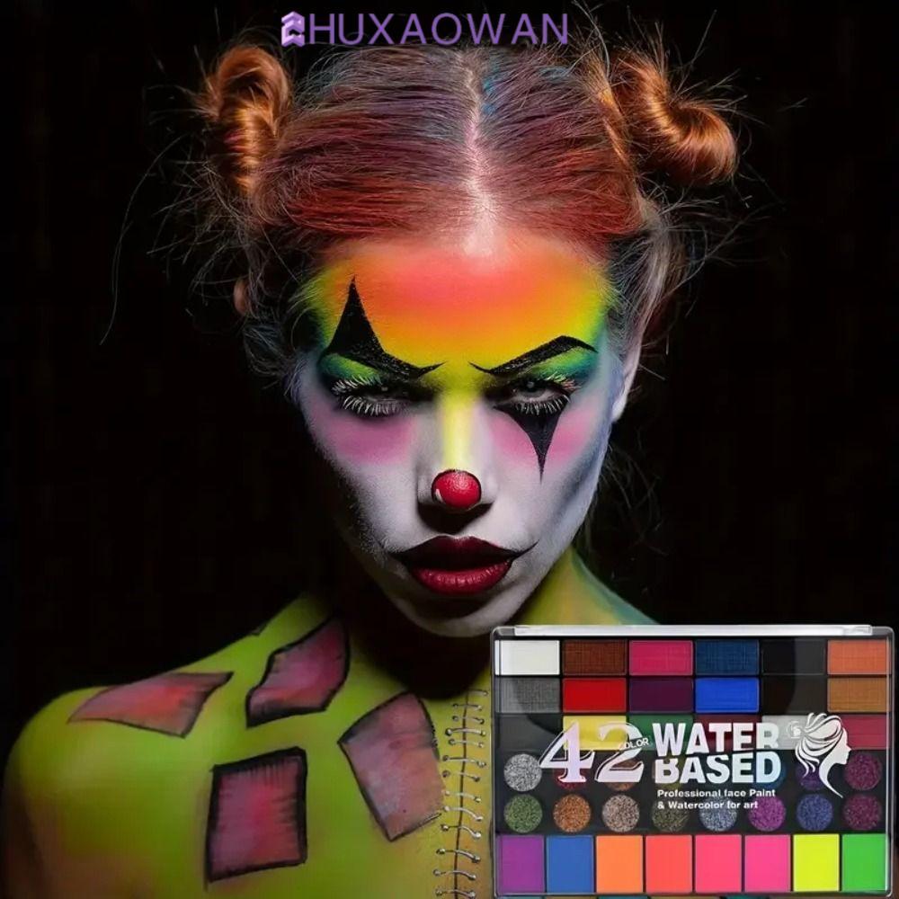 ZHIXAOWAN Body Face Painting Kit, Nhiều Màu Sắc Đầy Màu Sắc Body Art Painting, Mỹ Phẩm Trang Điểm Ch
