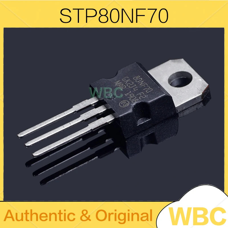 5 Cái / lốc STP80NF70 80NF70 P80NF70 Bóng bán dẫn hiệu ứng MOSFETField TO-220 mới còn hàng
