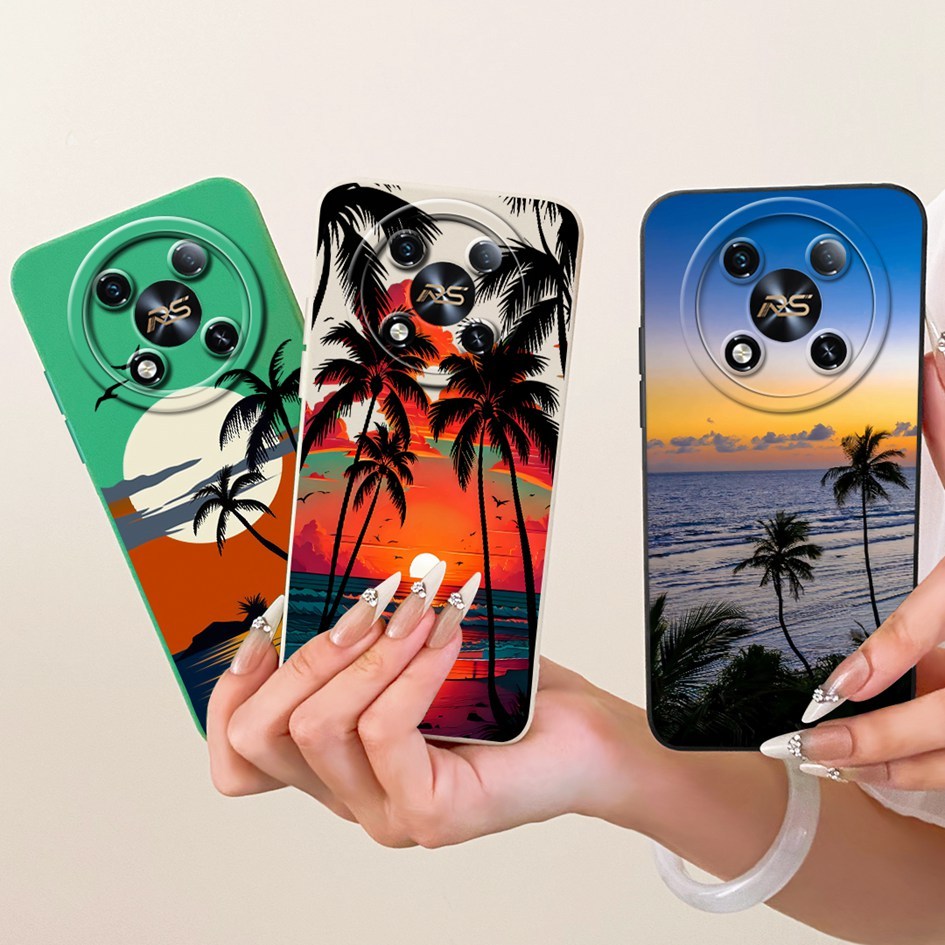 Ốp Bảo Vệ Camera Cho Itel RS4 S666LN Vỏ Điện Thoại Hoàng Hôn Sang Trọng Hoa Mềm Silicone Kẹo TPU Vỏ 