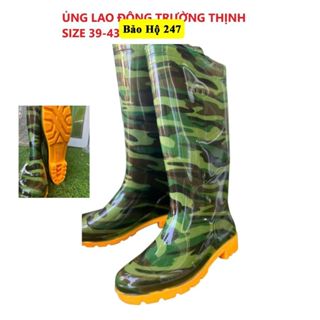 [ ĐẾ VÀNG 3,5cm ] Ủng lao động Trường Thịnh đế cứng size 36-43, ủng đi mưa, ủng lội nước