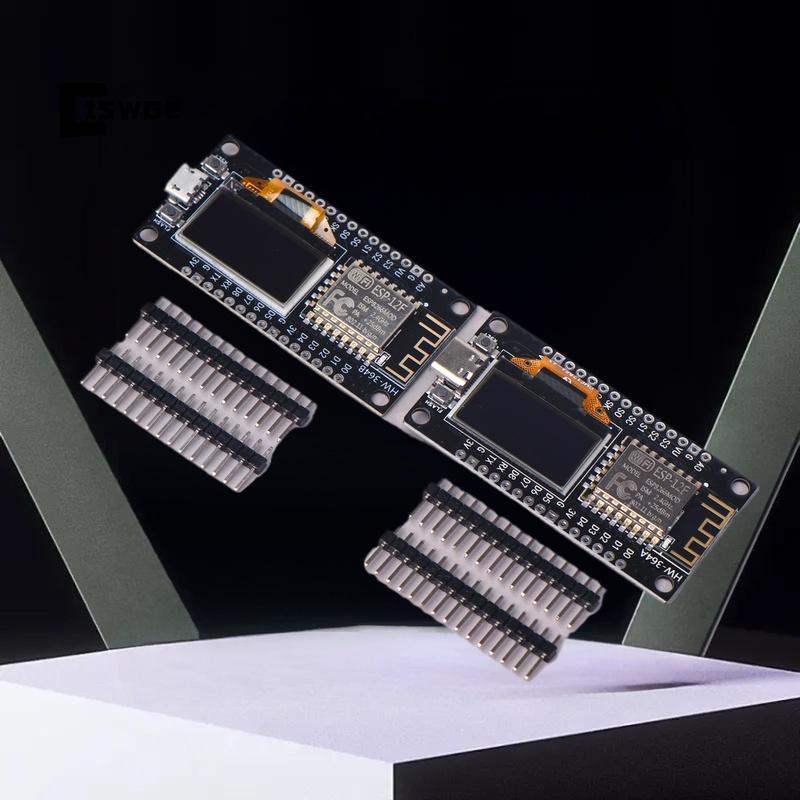 [CISWGE] Bảng phát triển ESP8266 Tích hợp màn hình OLED 0,96 Inch có hộp bảo vệ, mô-đun không dây Wi