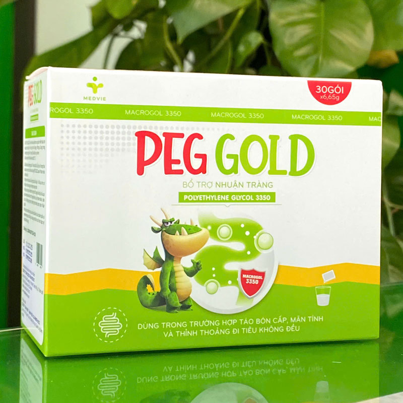 [Có Lẻ Gói] PEG GOLD - Hỗ trợ giảm táo bón cấp, mạn tính, đi tiêu không đều, không gây kích ứng niêm