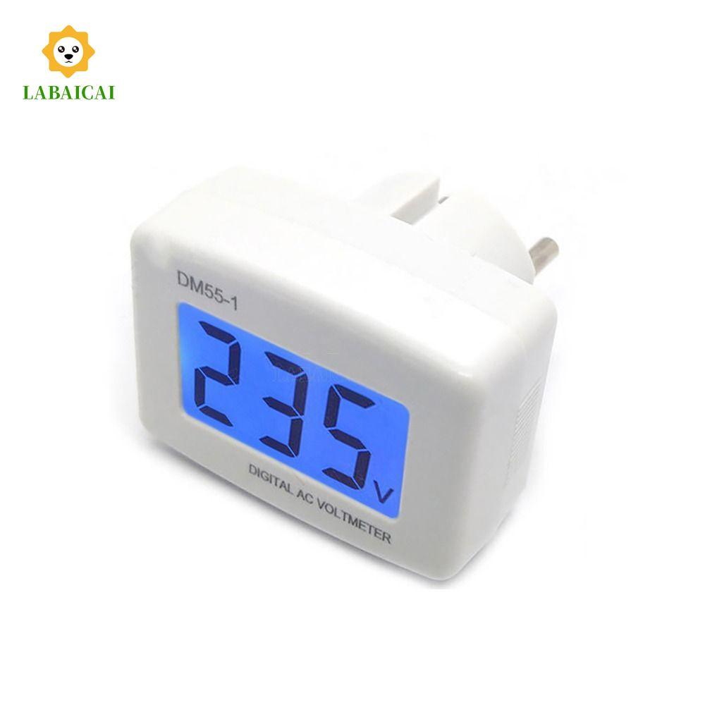Máy kiểm tra điện áp ổ cắm LABAICAI LCD AC Meter DM55-1 Vôn kế kỹ thuật số